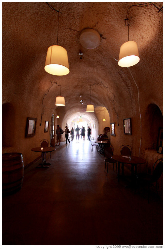 Cave, looking out.  Bella Vineyards.