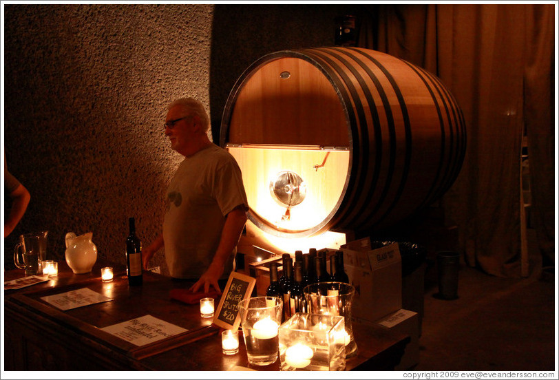 Wine tasting in a cave, Bella Vineyards.
