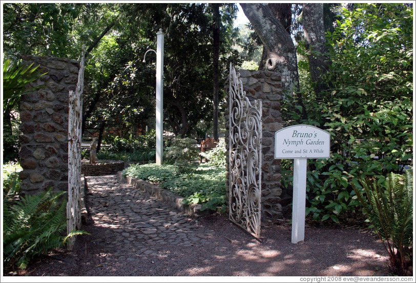 Bruno's Nymph Garden.  Benziger Family Winery.