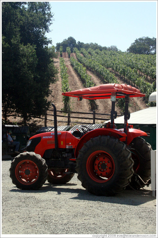 Tractor.  Benziger Family Winery.
