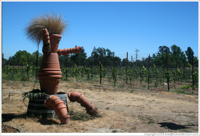 Flowerpot art.  DeLoach Vineyards.