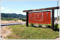 Sign at entrance, Mauritson Wines.