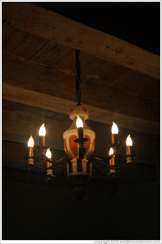 Light fixture.  Sonoma mission.