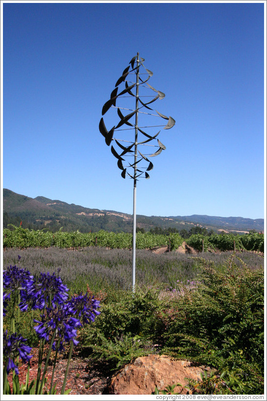 Garden scuplture.  St. Francis Winery and Vineyards.