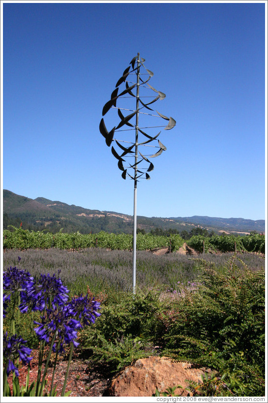 Garden scuplture.  St. Francis Winery and Vineyards.