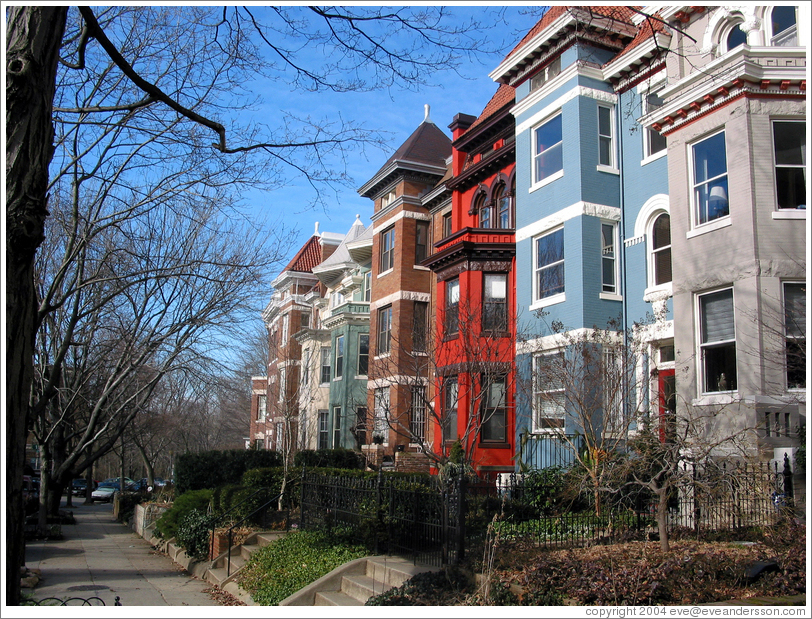 Adams Morgan.  Victorian rowhouses.