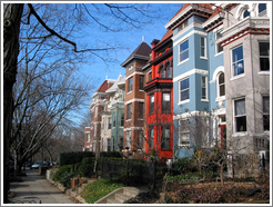 Adams Morgan.  Victorian rowhouses.