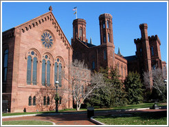 The back of the Castle.  Smithsonian Museums.