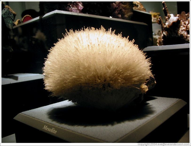 Smithsonian Museum of Natural History.  Mesolite (should be called <a href=/alex/>Alex</a>ite.