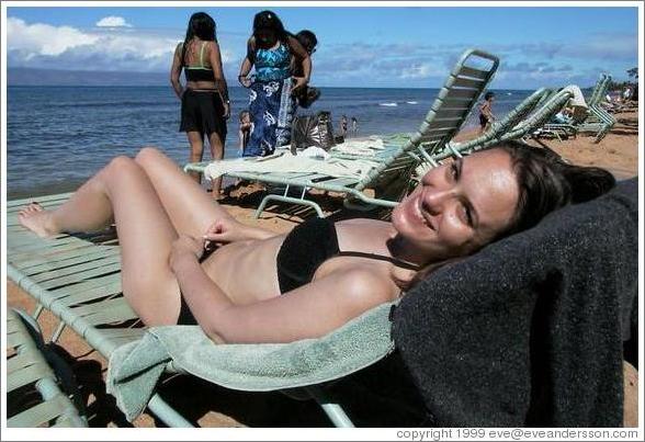 Beth at the beach.