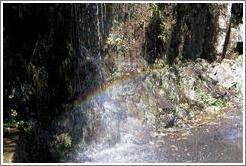 Rainbow in a roadside waterfall. Road to Hana, Maui. 