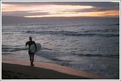 Kaanapali surfer at sunset.