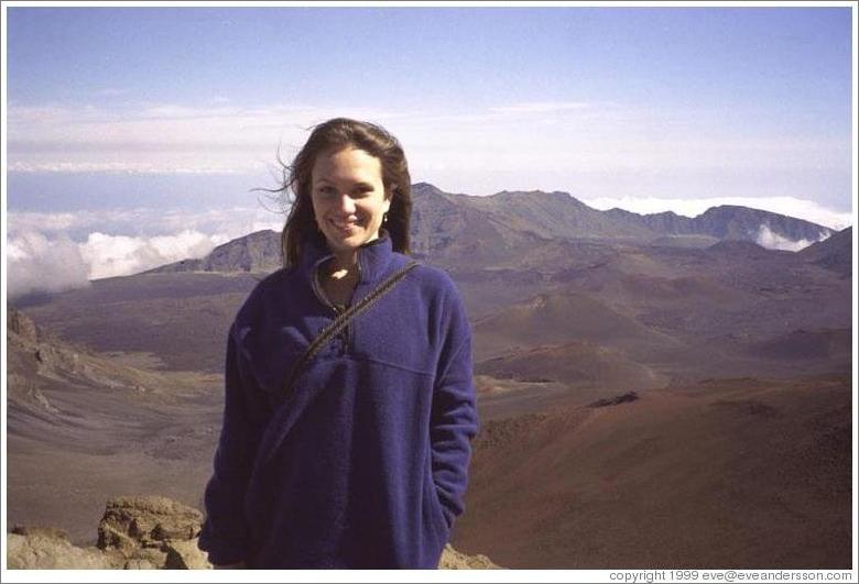 Beth on top of Haleakala.