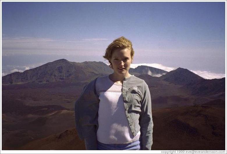 Eve on top of Haleakala.