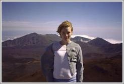 Eve on top of Haleakala.