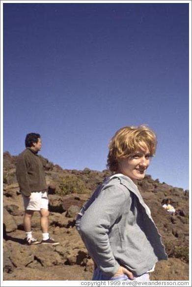 Eve and Jin on Haleakala.