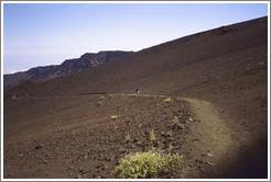 Jin walking.  Haleakala.