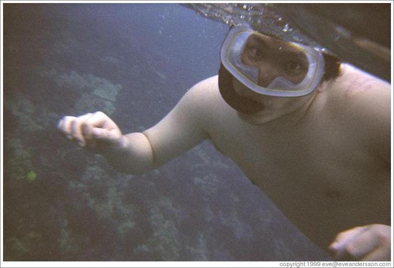 Jin underwater. Molokini.