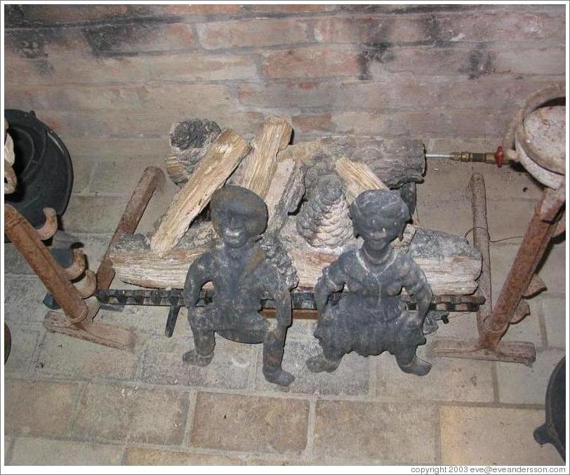 Evergreen Plantation.  Kitchen fireplace.