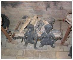 Evergreen Plantation.  Kitchen fireplace.