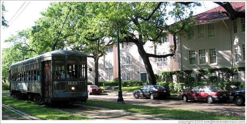 Garden district.  Streetcar.