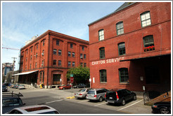 Old brick building with Carton Service painted on it.  13th Ave. and Hoyt St., Pearl District.