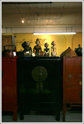 Cargo store (interior), with Buddhas. 13th Ave. and Flanders St., Pearl District.