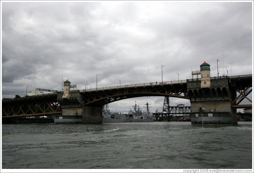 Burnside Bridge over the Willamette River.