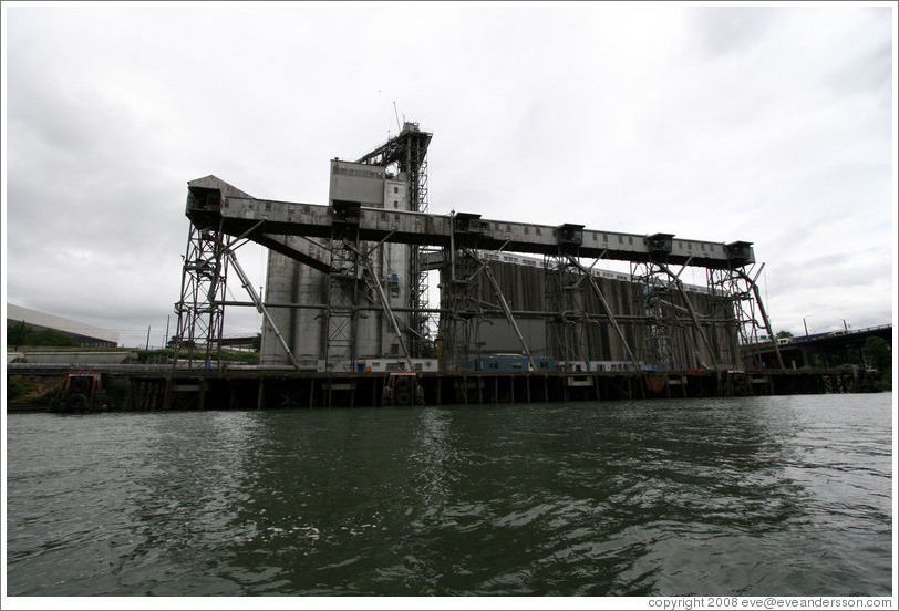 Grain elevator on the Willamette River.