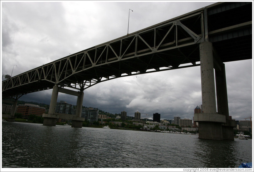 Marquam Bridge over the Willamette River.