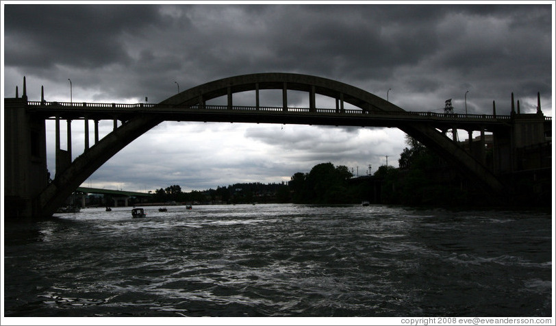West Linn/Oregon City Bridge over Willamette River.