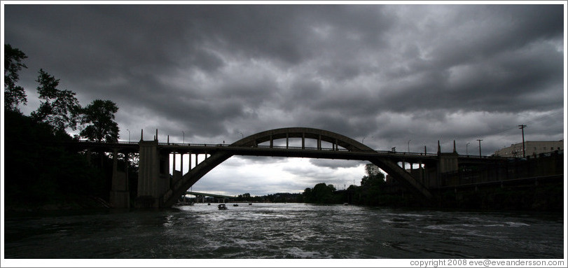 West Linn/Oregon City Bridge over Willamette River.