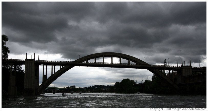 West Linn/Oregon City Bridge over Willamette River.