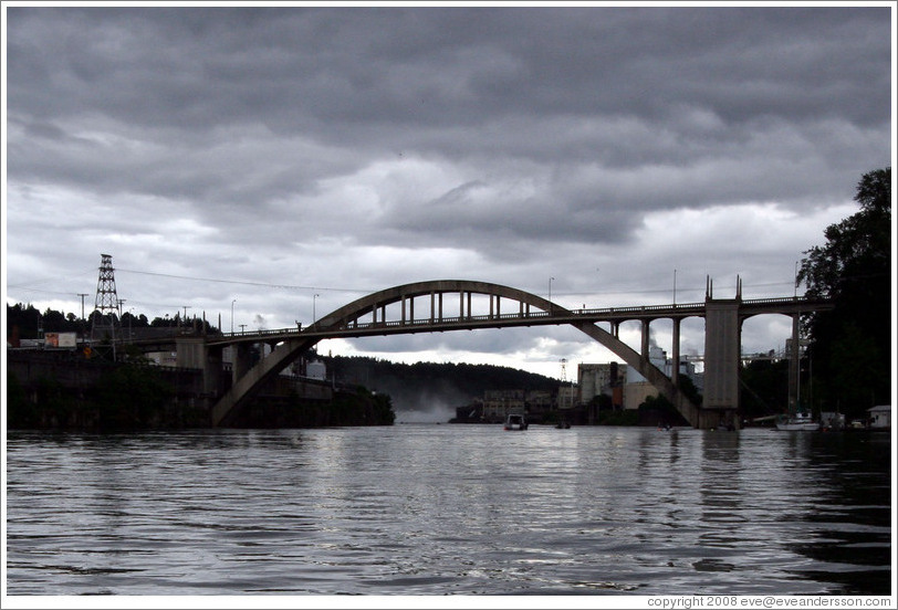 West Linn/Oregon City Bridge over Willamette River.