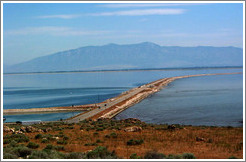 Bridge leading from Antelope Island to the mainland.