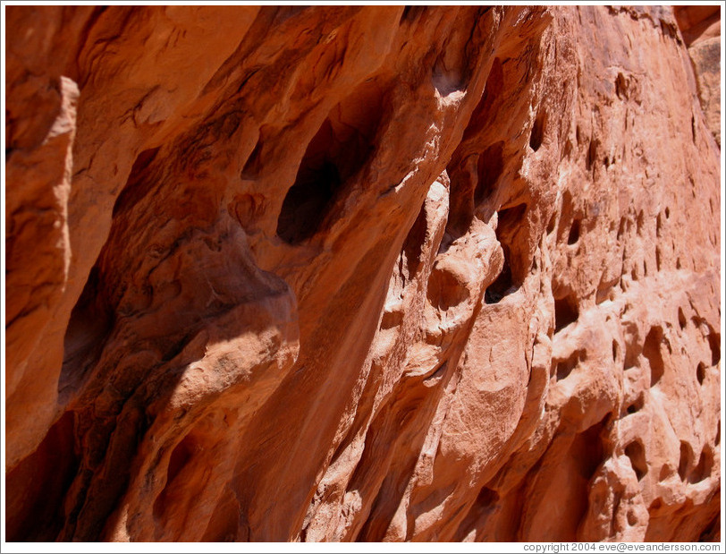 Holes in rocks near Navajo Arch.