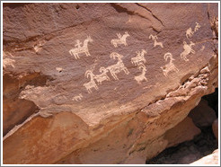 Created by Native Americans between 1650 and 1850, this rock art is known as "petroglyphs".
