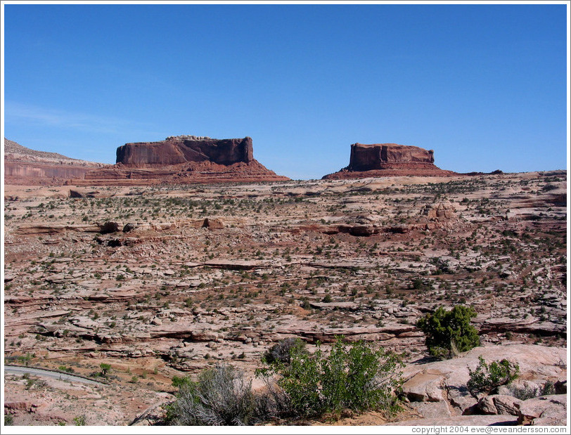 Monitor and Merrimac buttes, just north of the national park.