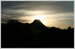 Hills at sunset.