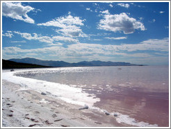 Footsteps on the shore of the Great Salt Lake, near the Spiral Jetty.