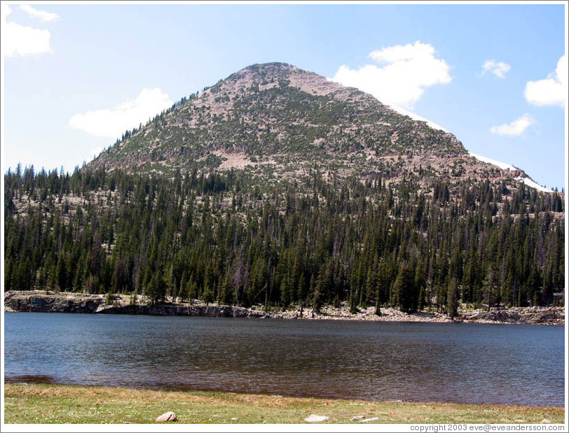 Lake and mountain in Wasatch Cache National Forest.
