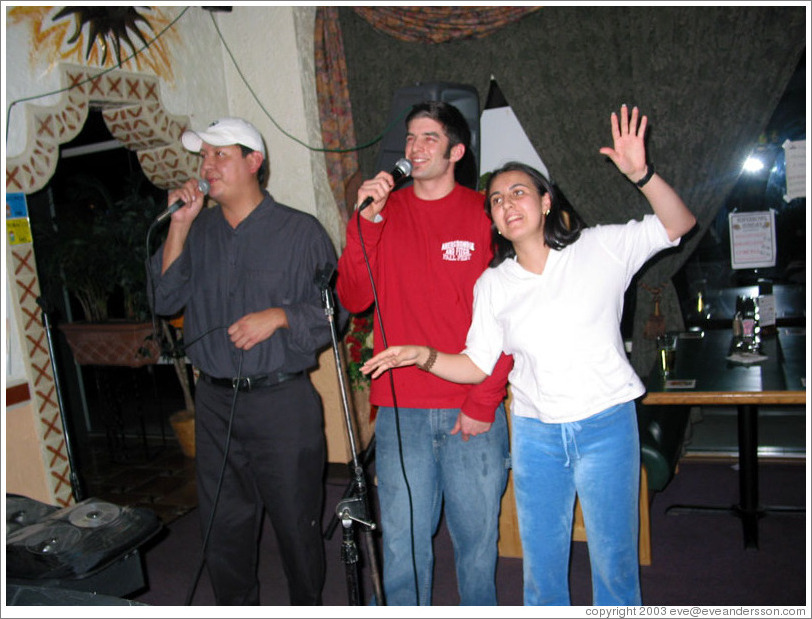 Joseph, Daniel, Lissette.  Karaoke.