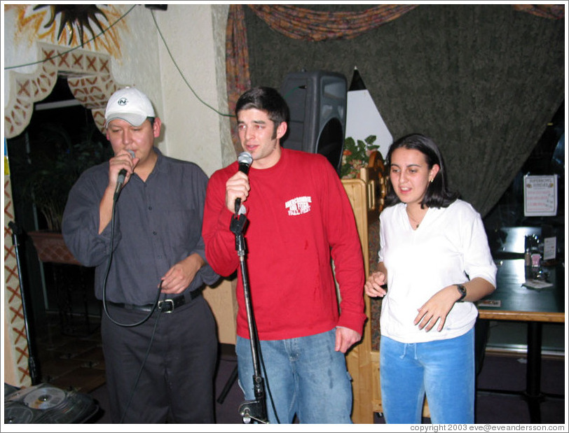 Joseph, Daniel, Lissette.  Karaoke.