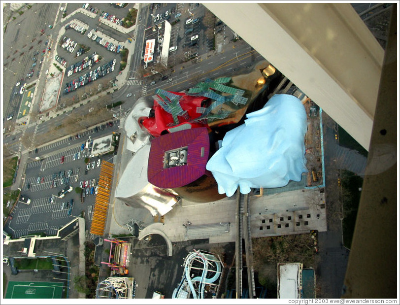 Experience Music Project.  Viewed from the Space Needle Elevator.