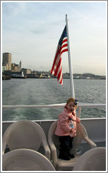 Cute girl on the Harbor Cruise in Elliott Bay.