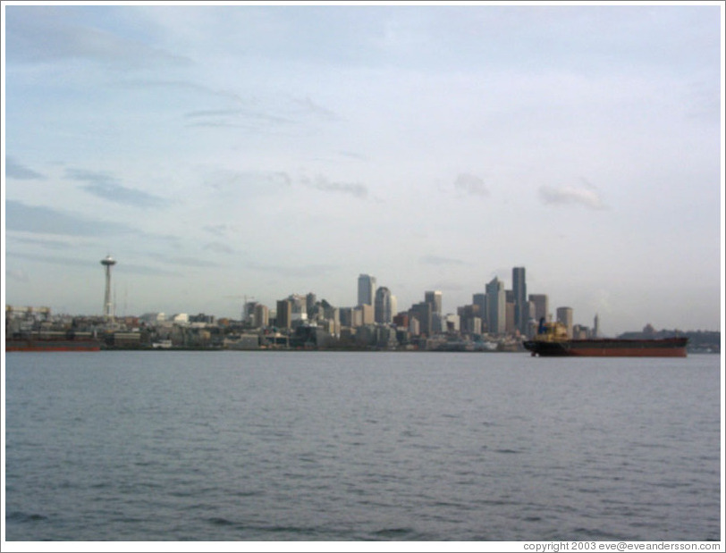 Downtown Seattle.  Viewed from harbor.