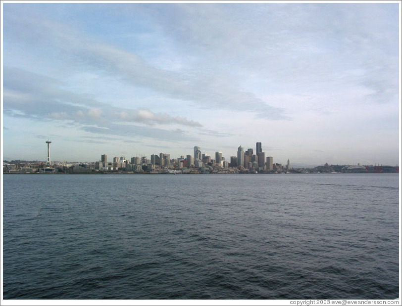 Downtown Seattle.  Viewed from harbor.