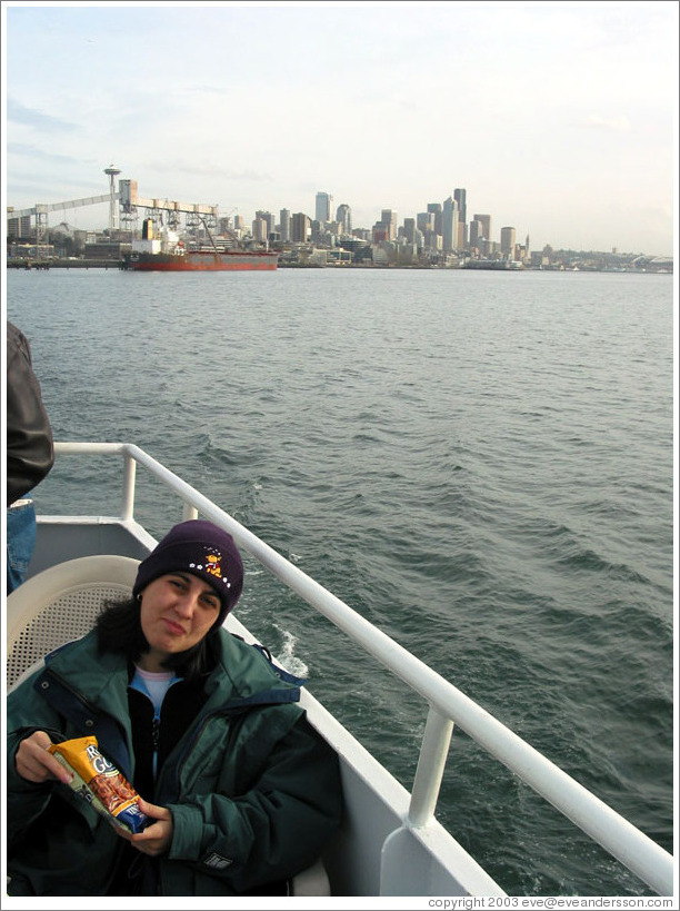 Lissette on harbor cruise.