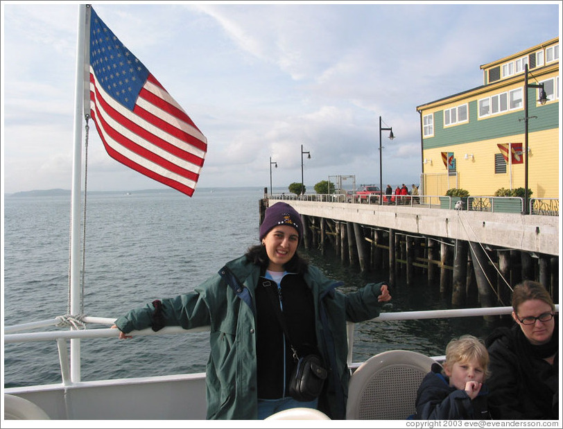 Lissette on harbor cruise.