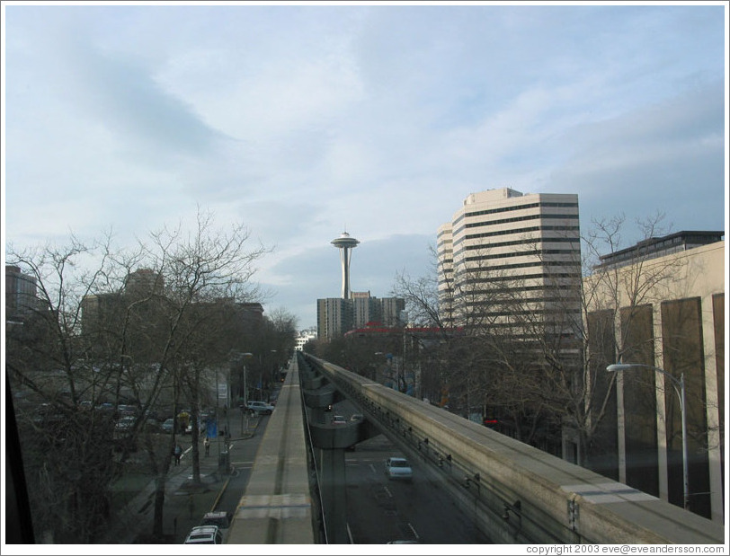 View of downtown Seattle from the Monorail.